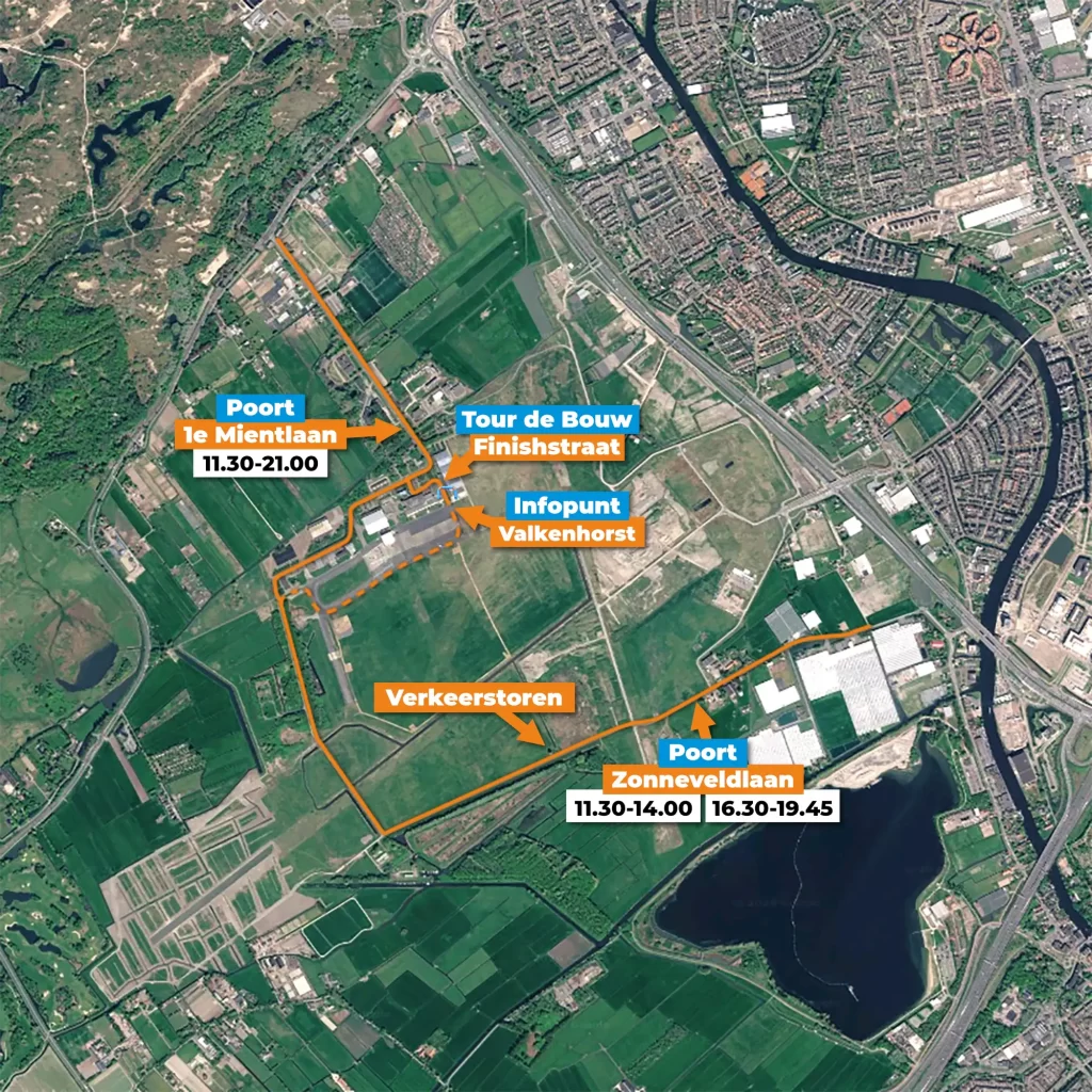 Kaart Valkenhorst - Tour de Bouw - Vliegkamp Valkenburg