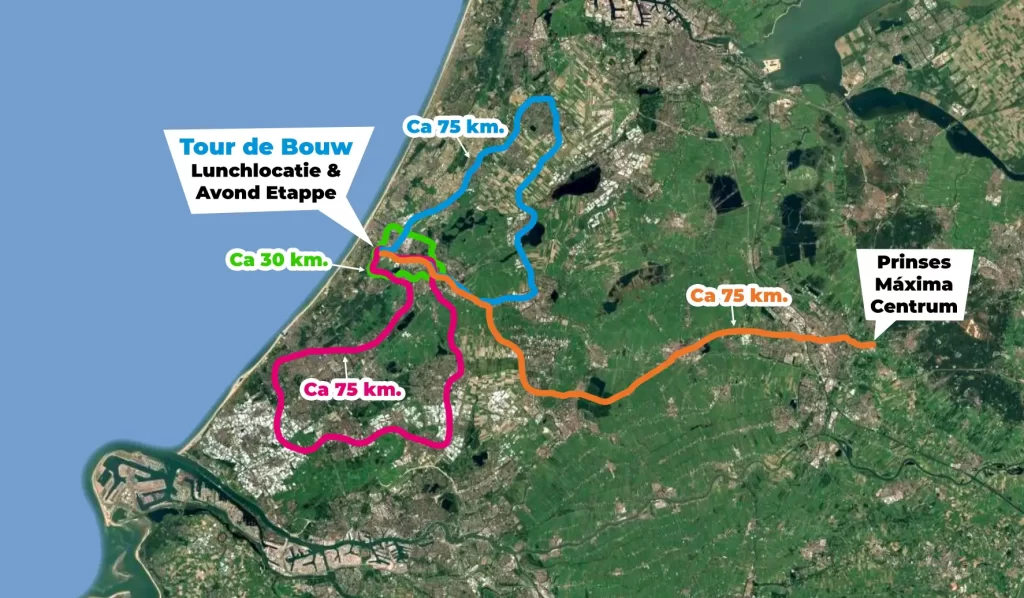Tour de Bouw 2026 - kaart routes concept