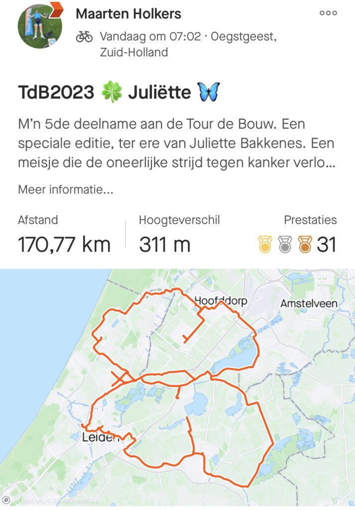Vlinder Juul - Maarten Holkers - Tour de Bouw 2023